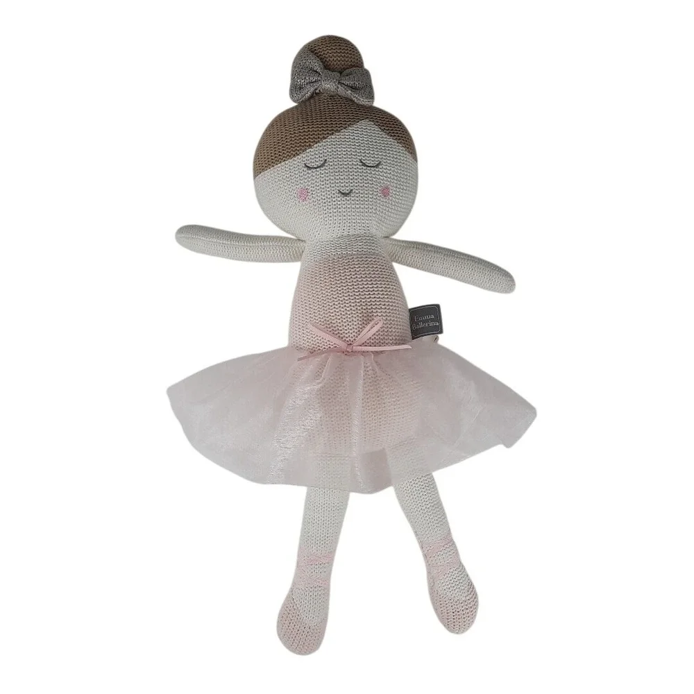 Emma Ballerina Knitted Doll Plush with Rattle inside Living Textiles 17